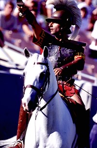 USC's current mascot, a white horse named Traveler